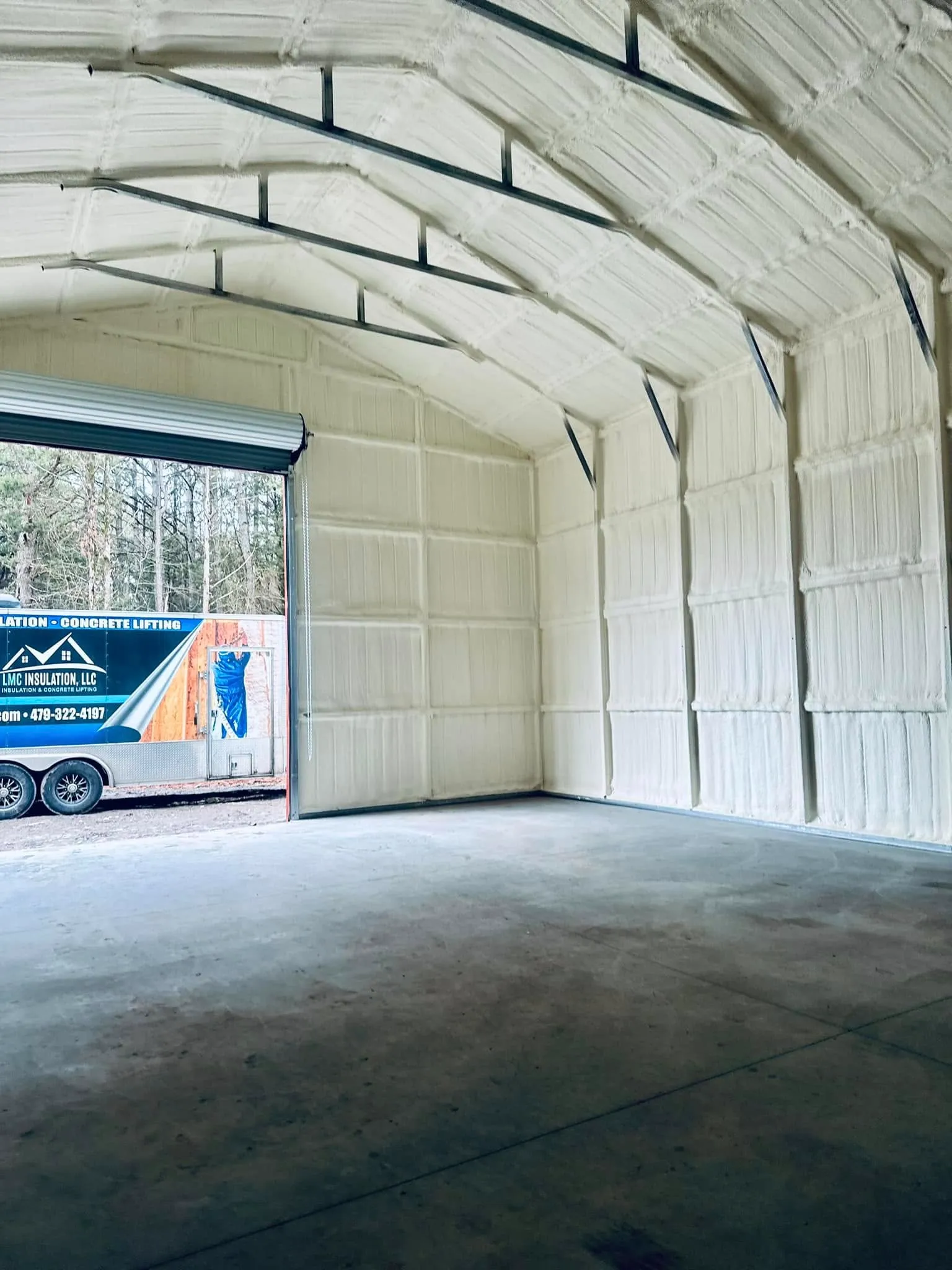Spray Foam Insulation on metal building